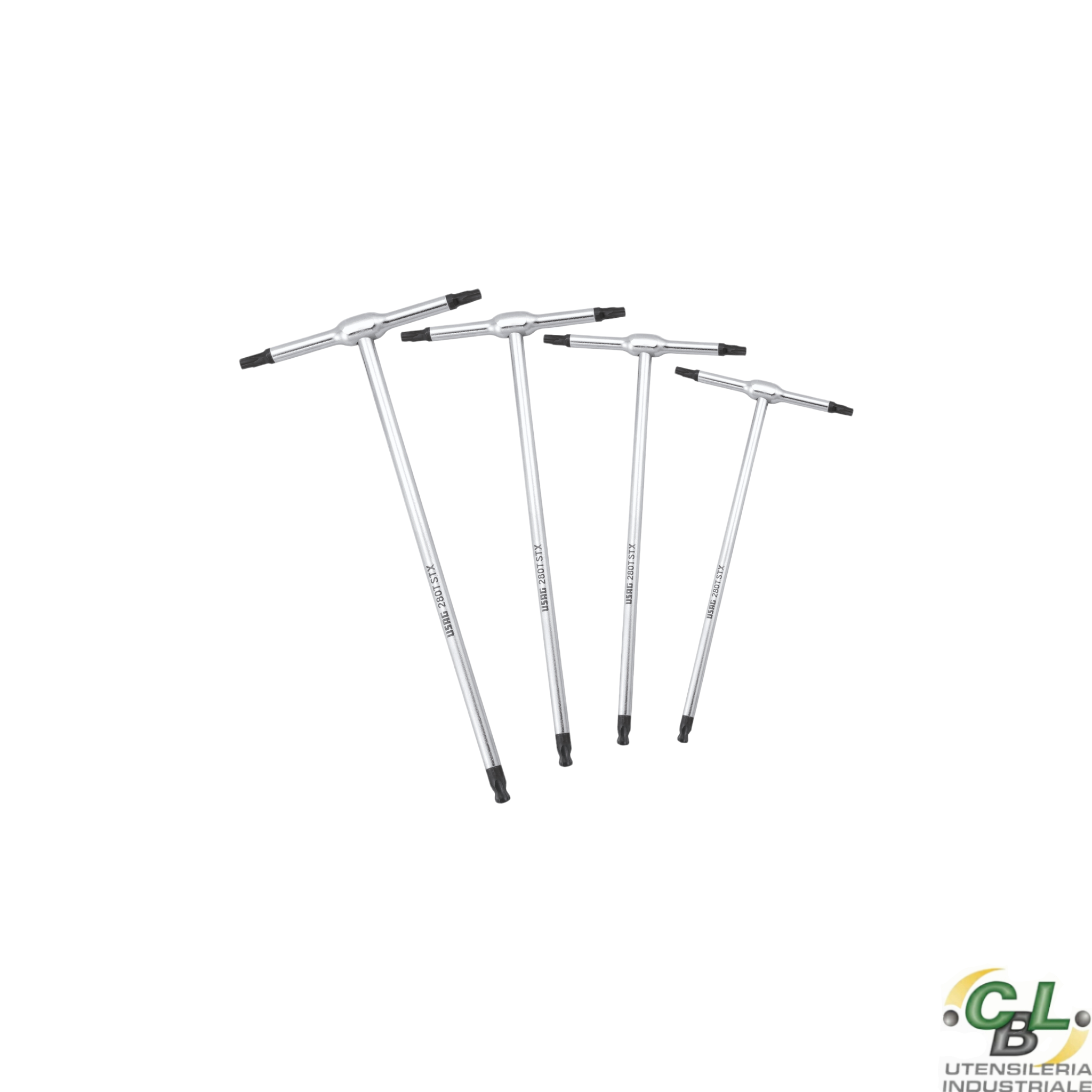 USAG SERIE DI 4 CHIAVI A T CON IMPRONTA TORX A TESTA SFERICA 280 – CBL  UTENSILERIA INDUSTRIALE