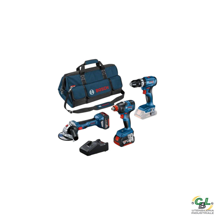 TRAPANO/AVVITATORE C/PERC. 18V GSB + AVVITATORE GDX + SMERIGLIATRICE ANGOLARE GWS