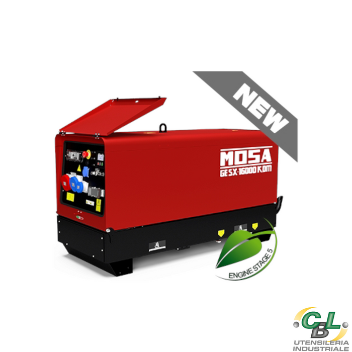 GRUPPO ELETTROGENO MOSA GE SX-16000 KDM MOTORE KOHLER KDW1003