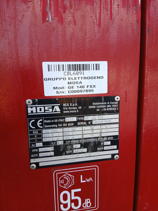 MOSA GRUPPO ELETTROGENO GE 140 FSX