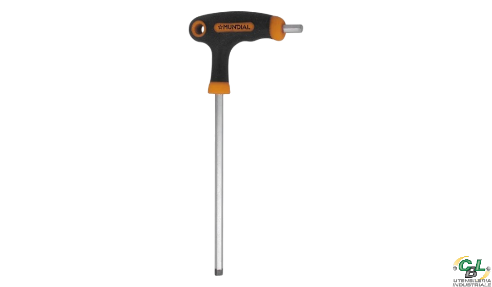 MUNDIAL CHIAVE MASCHIO ESAGONALE CON IMPUGNATURA A T 4,0X150 mm