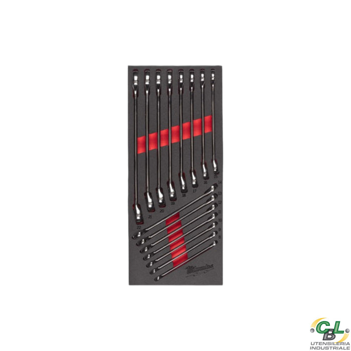 MILWAUKEE SET DI CHIAVI COMBINATE MAXBITE IN MODULO MORBIDO - 15 PZ