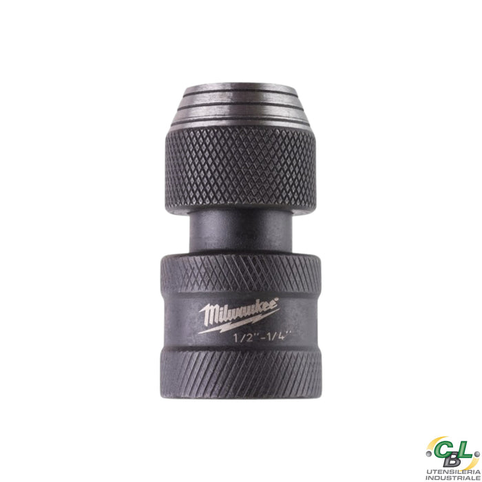 MILWAUKEE ADATTATORE 1/2” QUADRO- 1/4” (PER BIT).