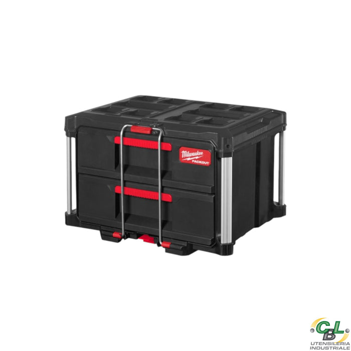 MILWAUKEE PACKOUT CASSETTIERA PORTAUTENSILI CON 2 CASSETTI