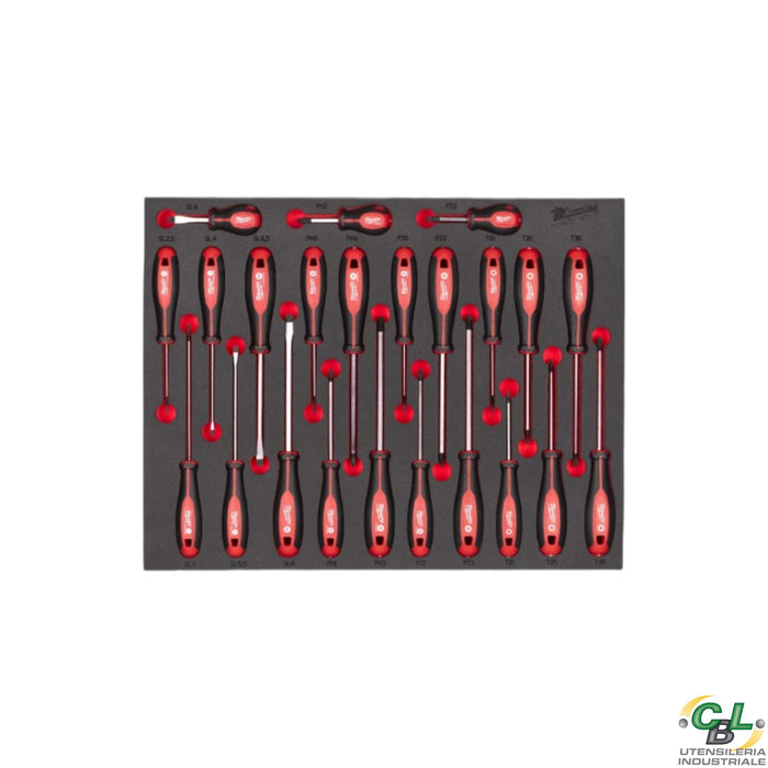MILWAUKEE SET DI GIRAVITI COMPLETO IN MODULO MORBIDO - 23 pezzi