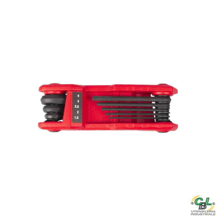 MILWAUKEE SET DI CHIAVI ESAGONALI PIEGHEVOLI METRICHE 8 PZ