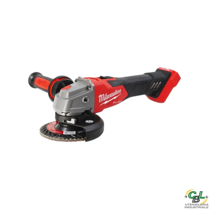 MILWAUKEE SMERIGLIATRICE ANGOLARE 125 mm CON INTERRUTTORE A SLITTA E FRENO M18 FUEL SENZA BATTERIA
