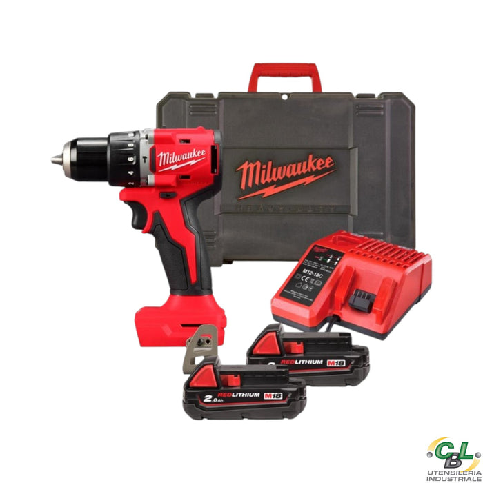 MILWAUKEE TRAPANO A PERCUSSIONE COMPATTO BRUSHLESS M18 BLPDRC-202C