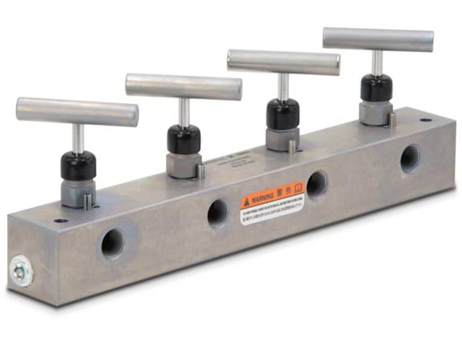 MANIFOLD 4 VIE CON VALVOLE