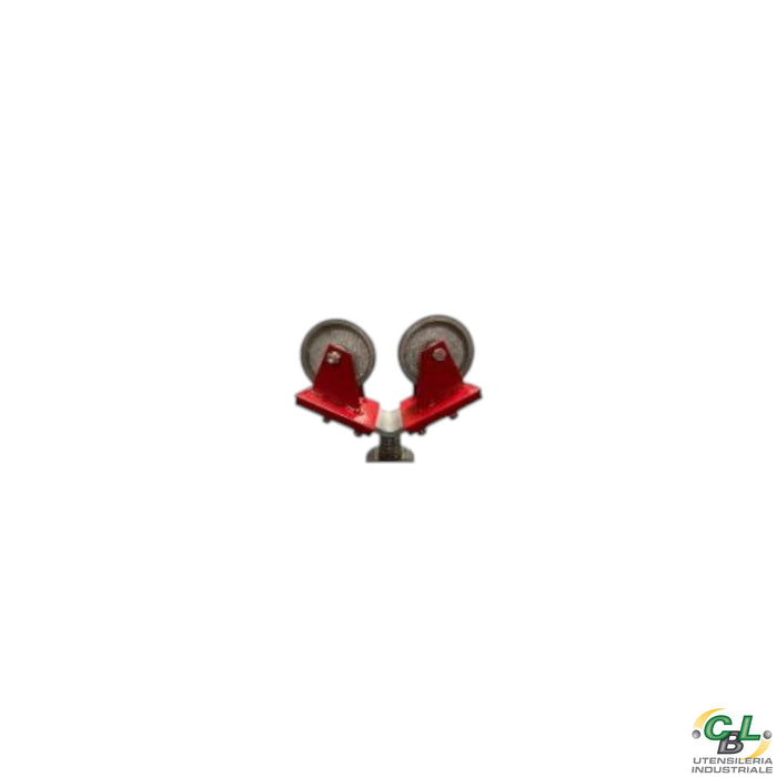 COPPIA DI RUOTE IN ACCIAIO INOX PER TESTA A "V" CAVALLETTO