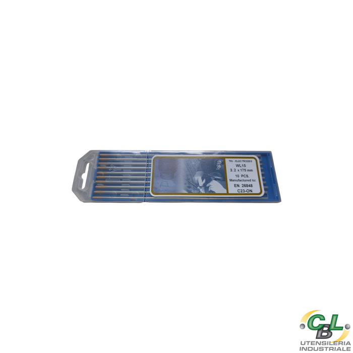 ELETTRODI TUNGSTENO LANTANIO Ø3,2x175mm WL15 GIALLO