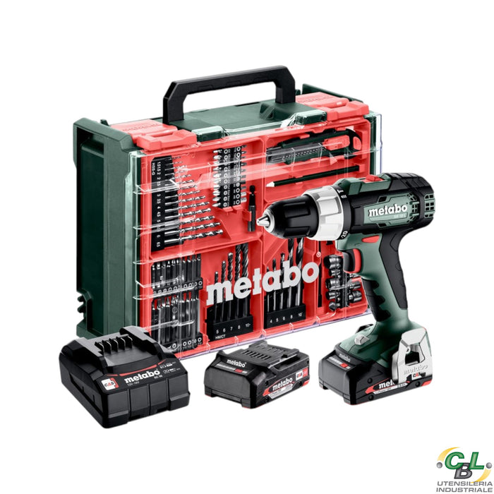 METABO TRAPANO-AVVITATORE A PERCUSSIONE A BATTERIA SB 18 L SET