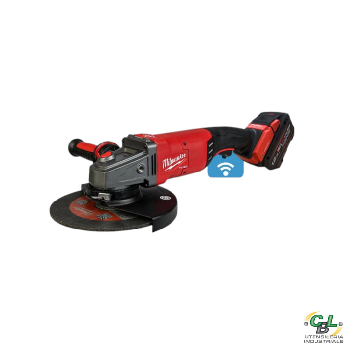 MILWAUKEE SMERIGLIATRICE ANGOLARE230 mm CON INTERRUTTORE A PALETTA E FRENO M18 FUEL ONE-KEY