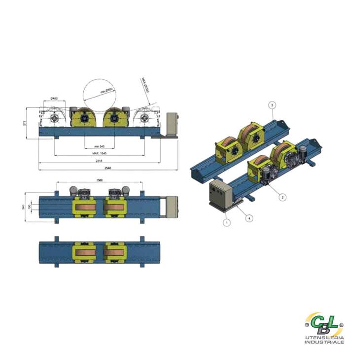 POSIZIONATORE A RULLI SR S 14 TON M+F