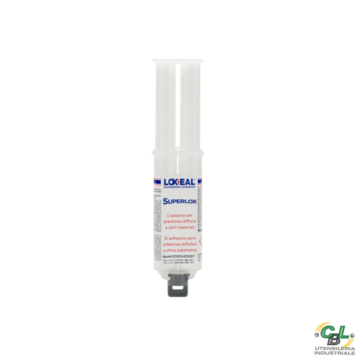 LOXEAL ADESIVO SUPERLOX BICOMPONENTE PER POLIETILENE, TEFLON, PP DA 25ml + 1 MIXER