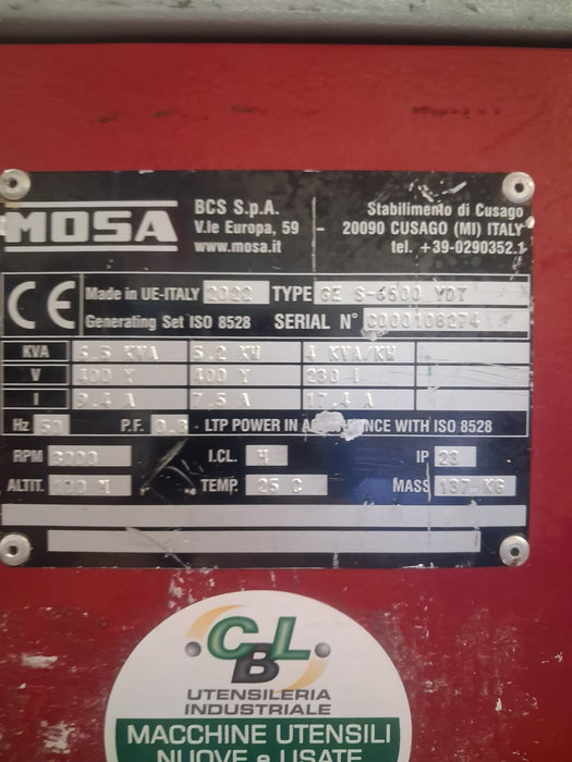 MOSA GRUPPO ELETTROGENO USATO GE S-6500 YDT