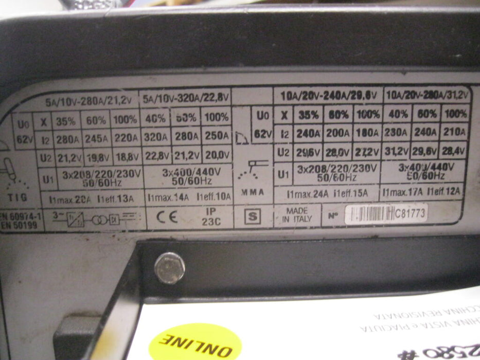 SALDATRICE A TIG USATA CEBORA MOD SOUND DC 3240/T RAFF