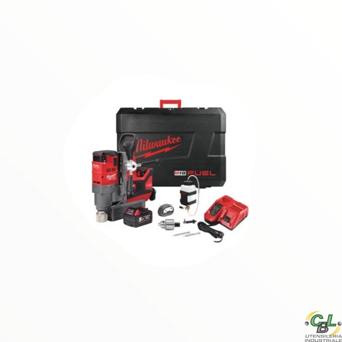 MILWAUKEE TRAPANO MAGNETICO M18 FMDP-502C FUEL + KIT BATTERIE E CARICABATTERIE