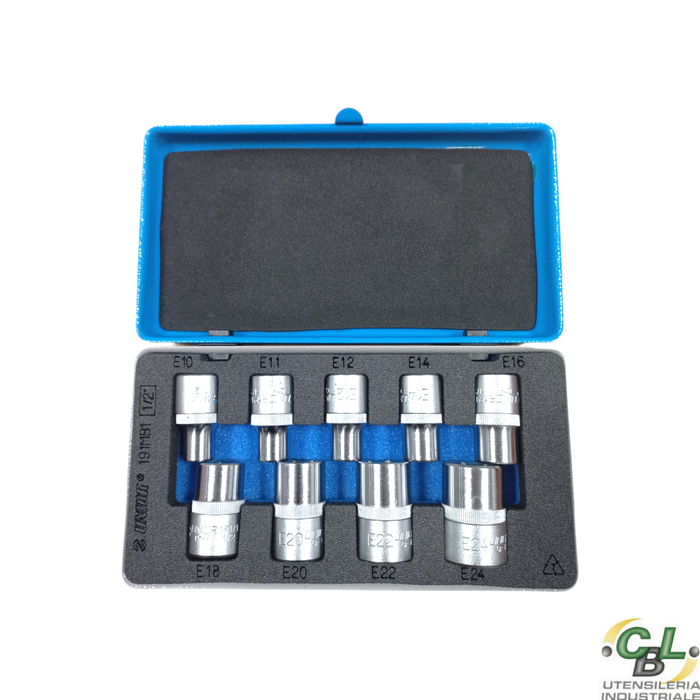 UNIOR ASSORTIMENTO CHIAVI TORX 1/2" 9 PZ.