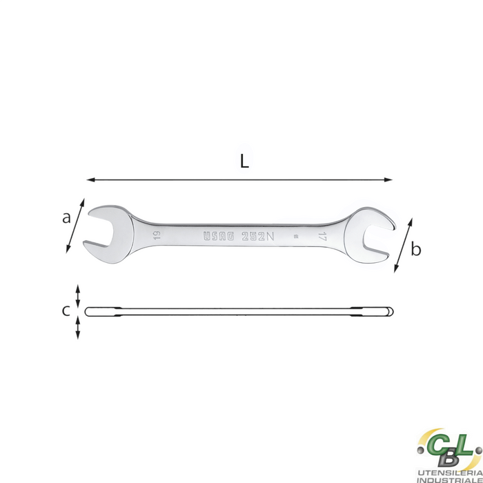 USAG CHIAVE A FORCHETTA DOPPIA 252 N 6X7 mm