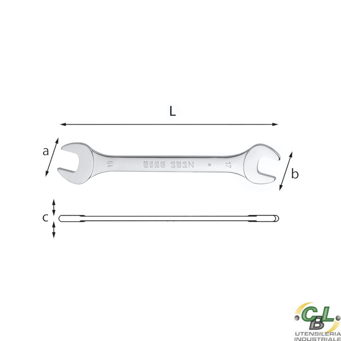 USAG CHIAVE A FORCHETTA DOPPIA 252 N 24X26 mm