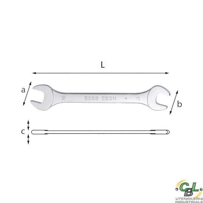 USAG CHIAVI A FORCHETTA DOPPIE 252 N 12x14 mm