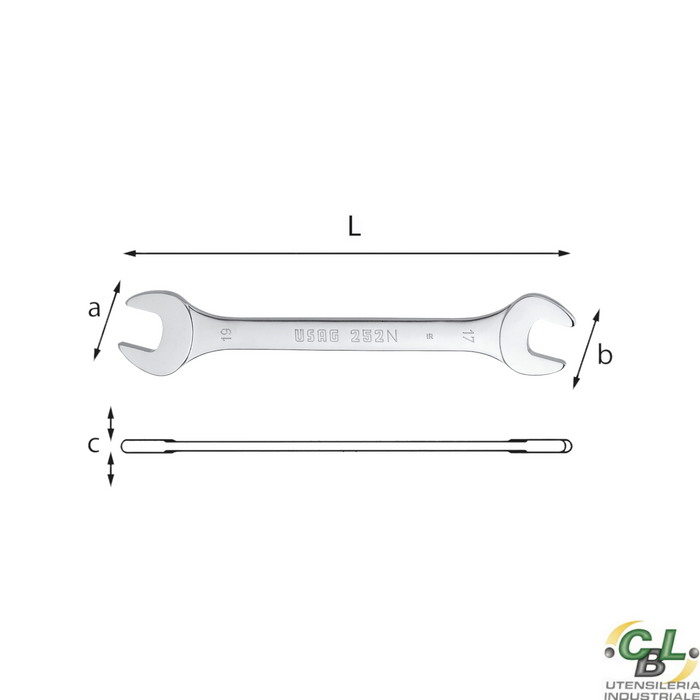 USAG CHIAVI A FORCHETTA DOPPIE 252 N 20x22 mm