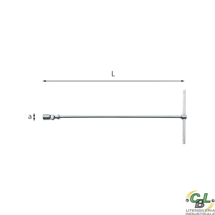 USAG CHIAVE A T SNODATA CON BOCCA ESAGONALE 276 CE 17 mm