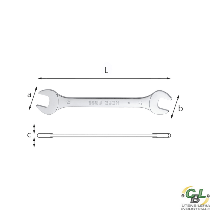 USAG CHIAVE A FORCHETTA DOPPIA 252 N 4x5 mm