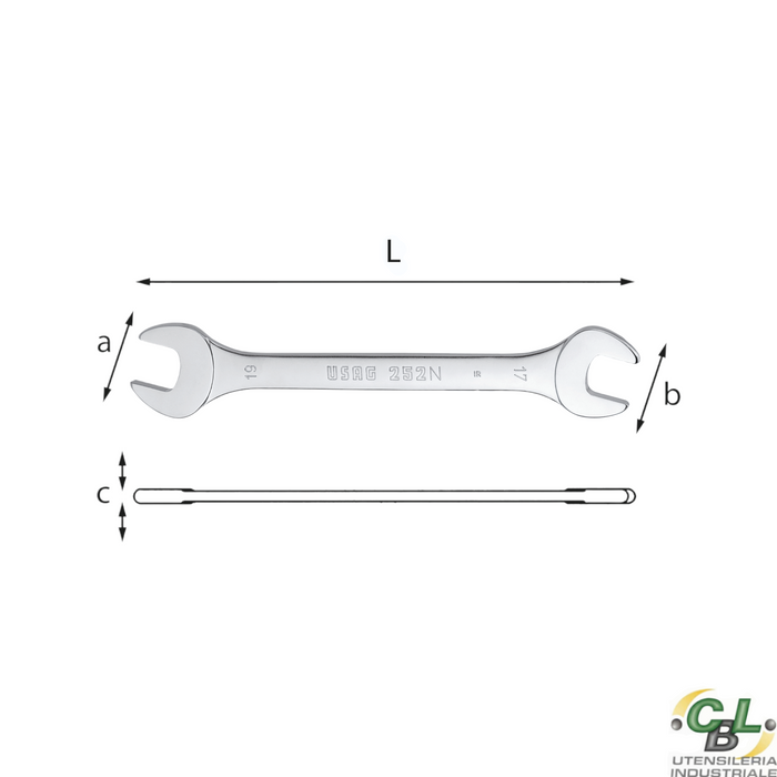 USAG CHIAVI A FORCHETTA DOPPIE 252 N 27x29 mm