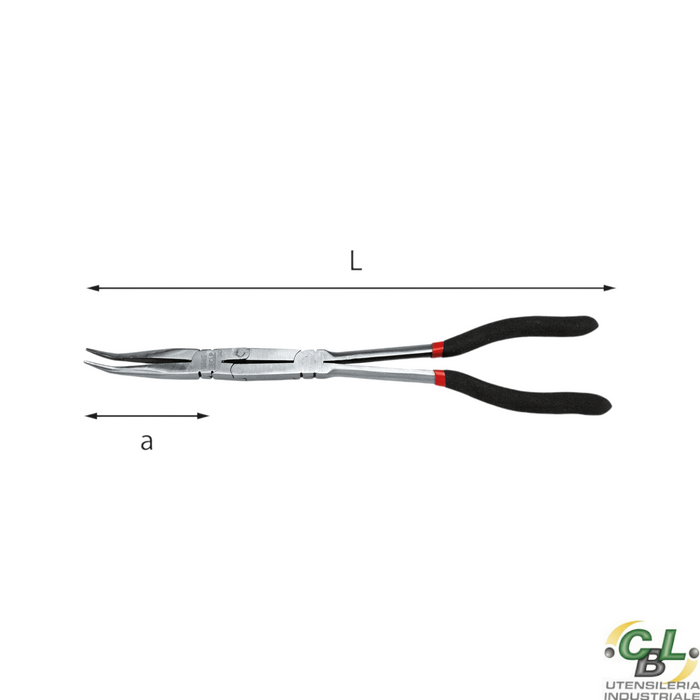 USAG PINZA DOPPIO SNODO A BECCHI MEZZOTONDI PIEGATI A 45° 115 CLP 340 mm