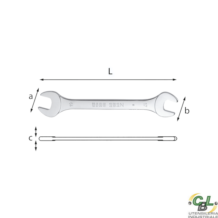 USAG CHIAVE A FORCHETTA DOPPIA 252 N 3,2X5,5 mm