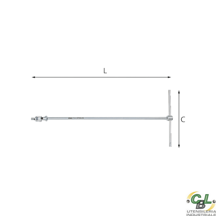 USAG CHIAVE A T SNODATA CON MASCHIO ESAGONALE 273 C 4 mm