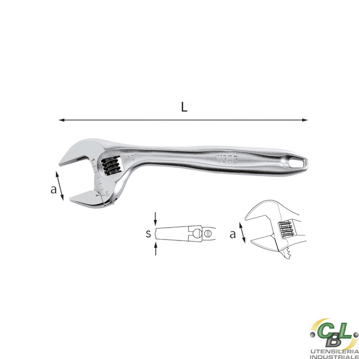 USAG CHIAVE A RULLINO CON REGOLAZIONE RAPIDA 294 AD 110 - 4"