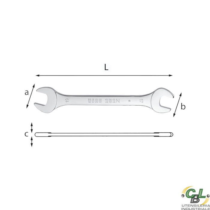 USAG CHIAVE A FORCHETTA DOPPIA 252 N 27x30 mm