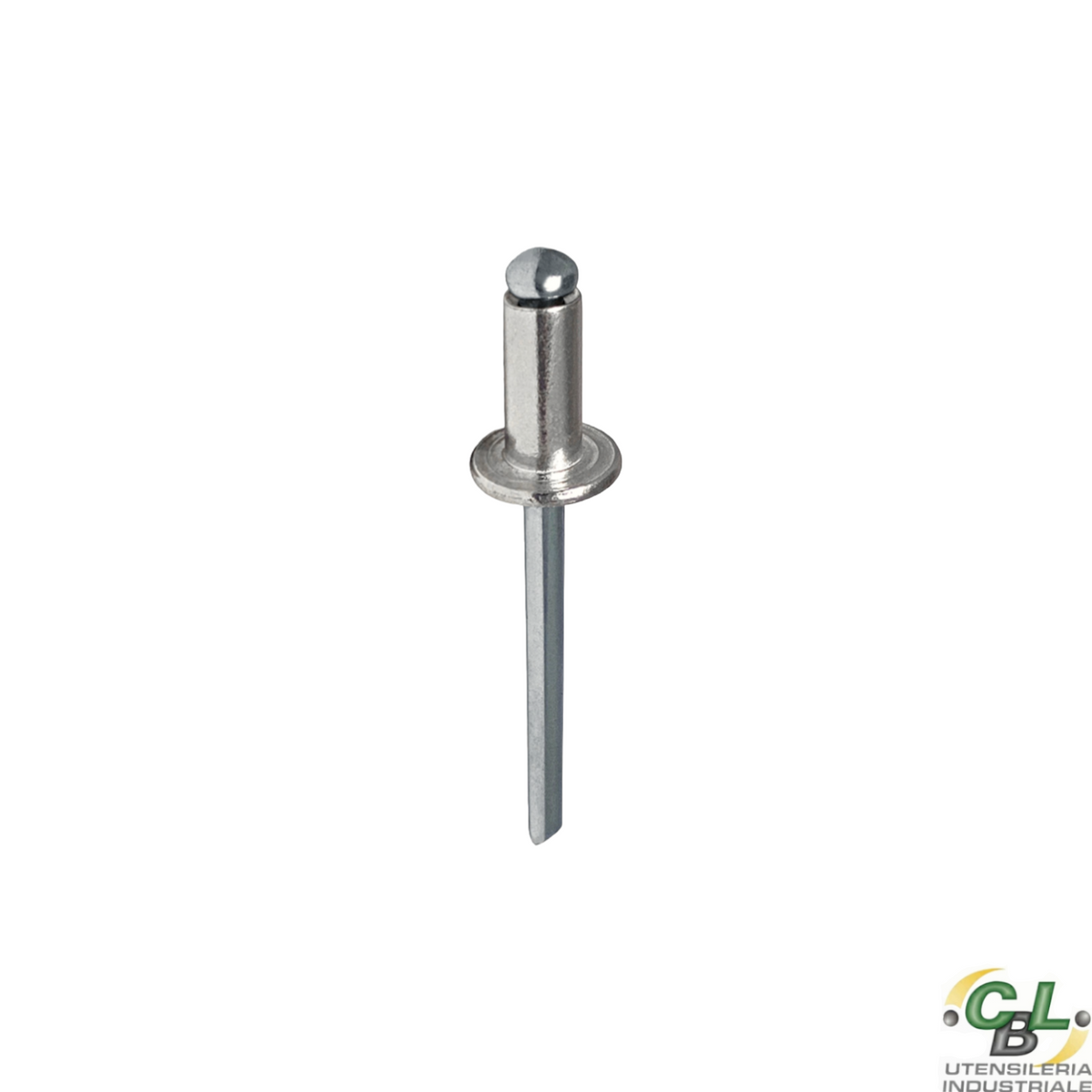 200 Pezzi Rivetti Semitubolari In Alluminio 2x4 Mm - Per Riparazioni Domestiche E Industriali, Testa Tonda, Argentati